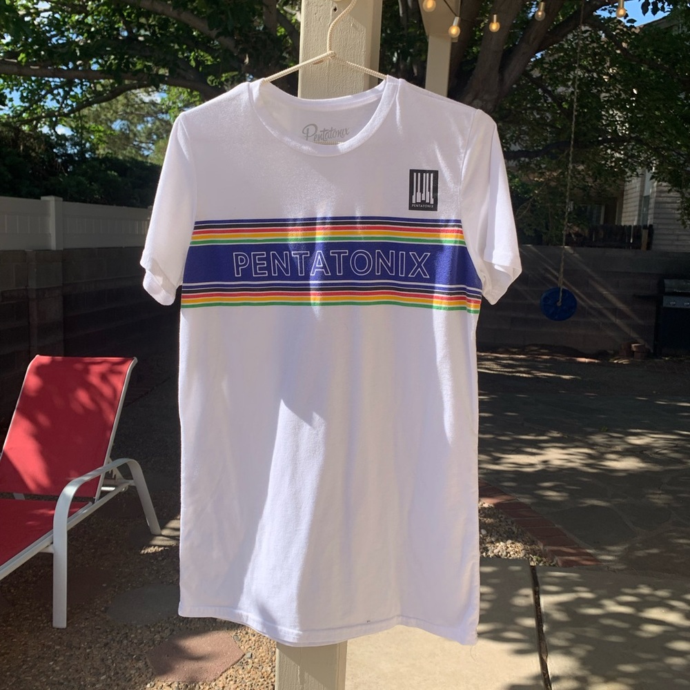 Pentatonix Men’s Striped Logo Tee size M